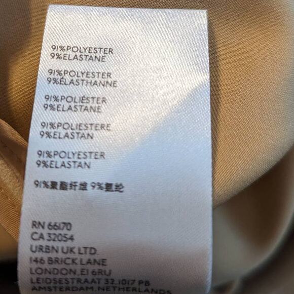 FREE PEOPLE Tan Avas High Waisted Cinched Seam Microsuede Mini Skirt Size 10 NEW - Picture 5 of 8